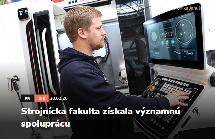 Strojnícka fakulta získala významnú spoluprácu