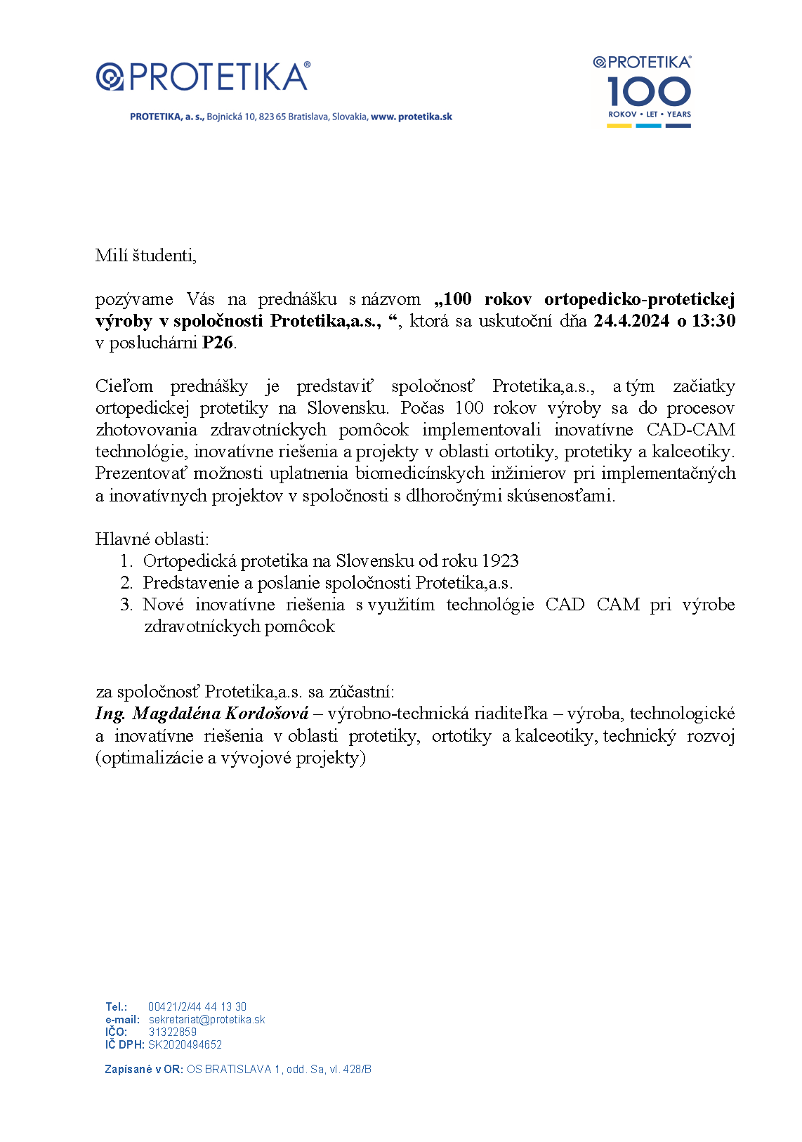 pozvánka Protetikaa.s. 04 2024